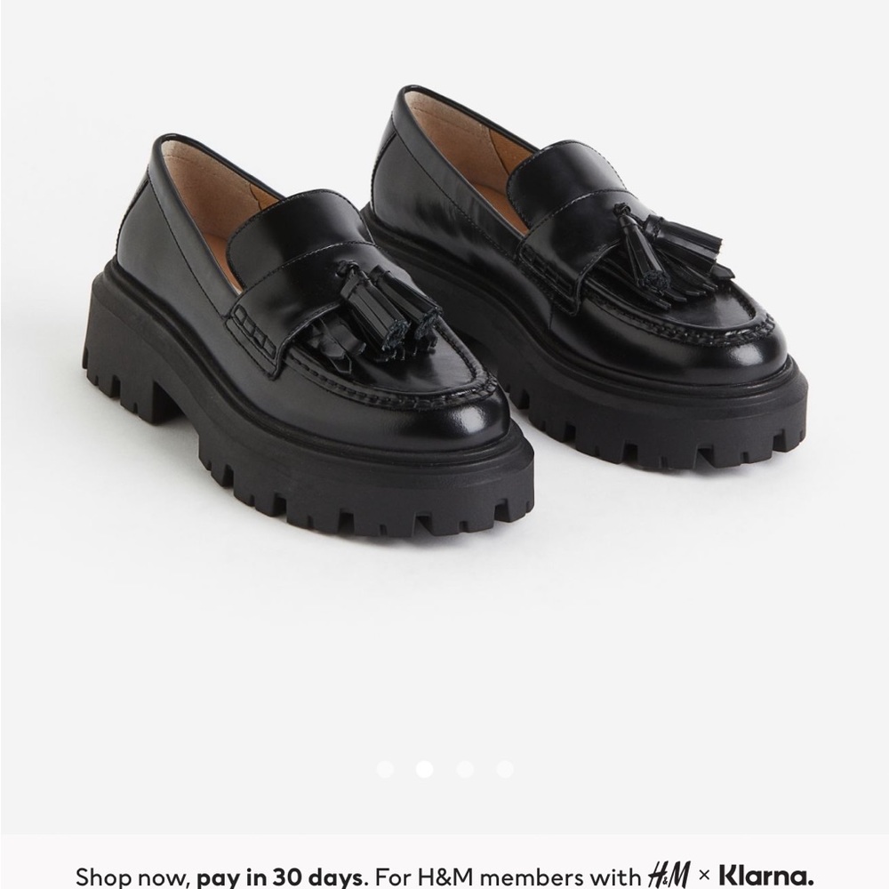 100% leather H&M loafers size 37